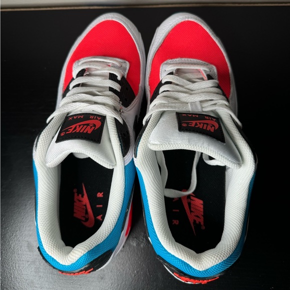 NIKE AIR MAX 90s. Women’s 9.5 -  Used in great condition! Pink/black/blue/white - Picture 7 of 8